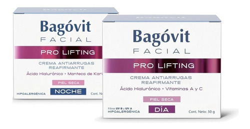 Combo Bagovit Pro Lifting Dia Y Noche Para Piel Seca