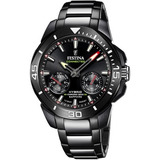 Reloj Festina Hombre Chrono Bike 2022 Connected Smart Watch Malla Negro Bisel Negro Fondo Negro