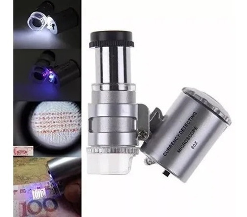 Microscopio Lupa De Bolsillo Portátil Luz Led