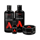 Kit Para Barba Óleo Shampoo  Balm + Pomada  Alfa Looks Prime