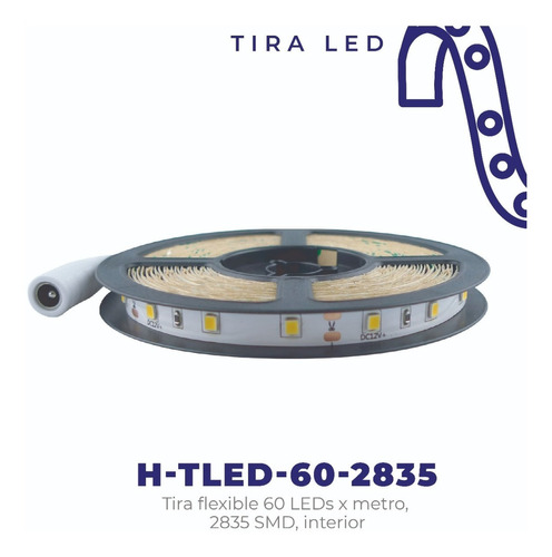 Tira Flexible 60 Leds X Metro, 2835 Smd, Interior Color De La Luz Luz De Dia