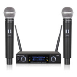 Sistema De Microfono Inalambrico Profesional Dual Uhf Kar...