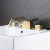 Grifo Lavabo Cascada Moderno Dorado