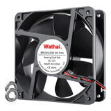 Wathai 120 Mm X 120 X 38 Mm 12 V 2 Pines Doble Bola 12 Cm Ve