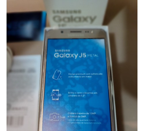 Samsung Galaxy J5 Metal Dual Sim 16 Gb Dourado 2 Gb Ram Top