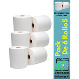 3 Pack De Toalla Nova Industrial De 250 Mts X 2 Rollos