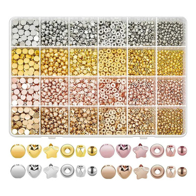 Juego De Perlas Espaciadoras Crystally-2160 Piezas, Brazalet | Meses sin interés