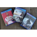 Jogos Ps4- Fifa 20 - Sombras De Mordor - Ghost Recon 