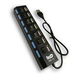 Hub Multipuerto Usb 2.0 7 Puertos Switch Individual Hi-speed