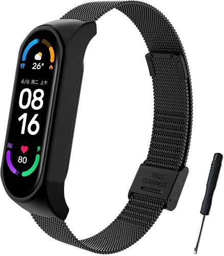 Correa Acero Inoxidable Para Xiaomi Mi Band 6 5 4 3 + 1 Mica | MercadoLibre
