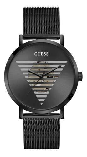 Reloj Guess Para Hombre Elegante Dorado Negro Elegante Agua