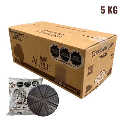 Chocolate Para Mesa | 5 Kg | 40% Cacao | Alerlit | MercadoLibre