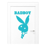 Adesivo Para Porta Azul Logo Coelho Badboy