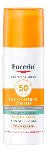 Eucerin Sun Fps 50 Oil Control Claro Toque Seco Facial X50ml