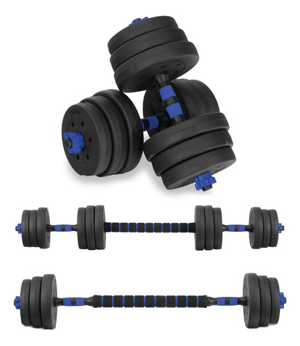 Mancuernas Ajustables Altera 20kg Juego Pesas Gym Ejercicio Color Azul