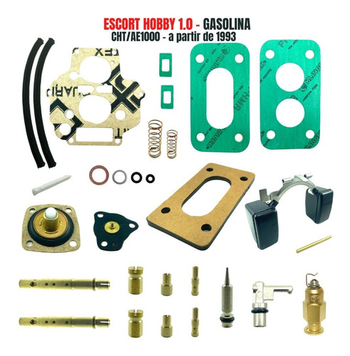 Kit Reparo Carburador Weber 460 Escort 1.0 Cht 1993 1994 95