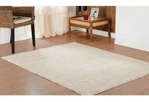 Tapete Sala Quarto Peludo Classic 200 X 250 Creme Pérola