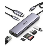 Hubs Usb Ugreen Hub Usb C, Adaptador Multipuerto 7 En 1 Con 