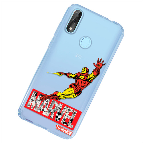 Funda Para Zte Iron Man Marvel Con Tu Nombre