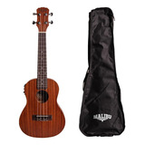 Ukulele Elétrico Concert Malibu 23se Natural Fosco Com Bag