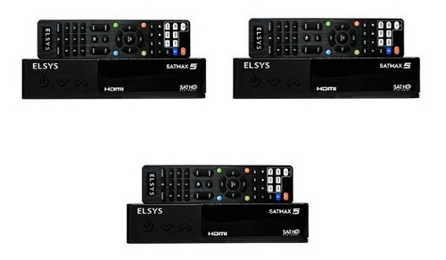 Kit 3 Receptores Nova Parabólica Elsys Satmax 5 P/ Antena Ku