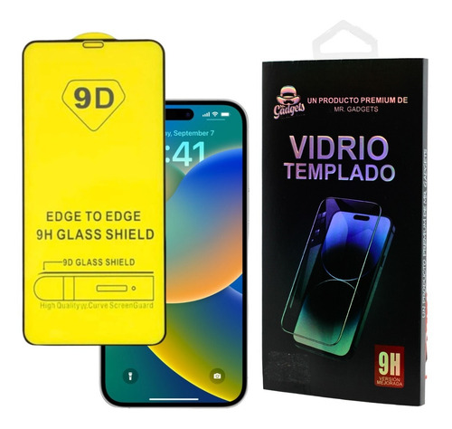 Mica Cristal Vidrio Templado 9d Premium Completa Para iPhone