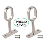 Soporte A Techo Tubo Closet Ovalado X 2 Unds