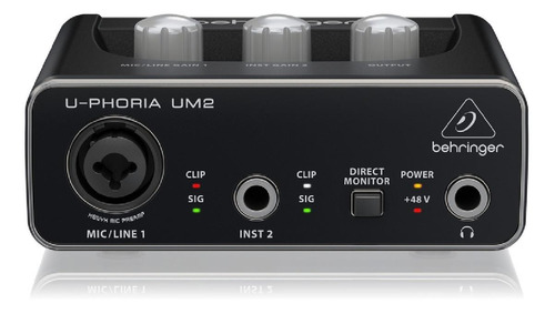 Interface De Áudio Behringer U-phoria Um2