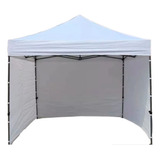 Carpa 3x3 M Blanco Toldo C/paredes Plegable Impermeable