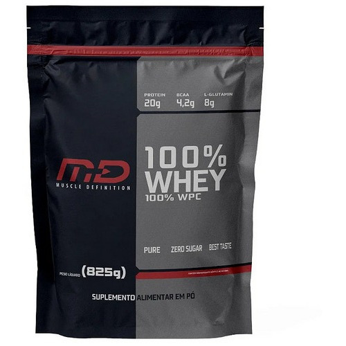 100% Whey Protein 825g Refil Cookies Md Muscle