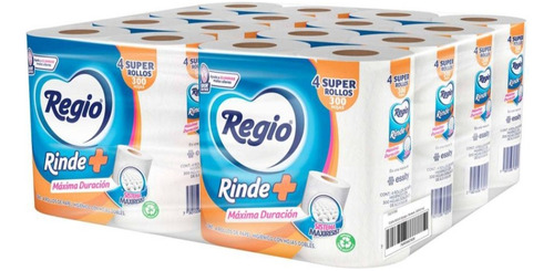 Papel Higiénico Regio Rinde+ 8 Paquetes Con 4 Rollos C/u