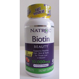 Biotina Natrol 10,000mcg 60 Pastilhas De Morango Importado