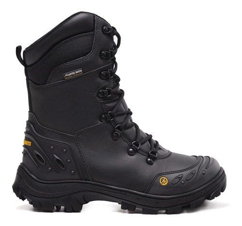 Bota Cano Alto Master Boots Em Couro Palmilha Em Gel