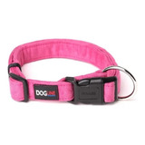 Collar Perro Microfibra Dogline Grande Rosa Sencillo