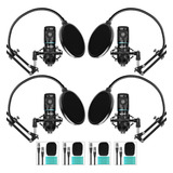 Paquete De 4 Micrófonos De Condensador Xlr Universal Movo