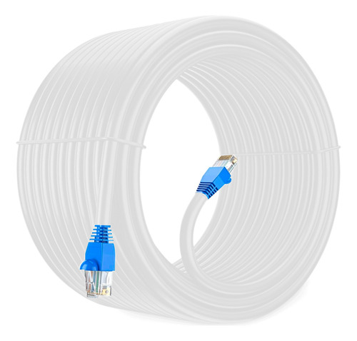 Cable De Red Internet Rj45 Ethernet Cat 6 - 40 Mt Blanco