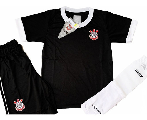 Conjunto Do Corinthians Artilheiro Infantil Tamanho 10,12,14