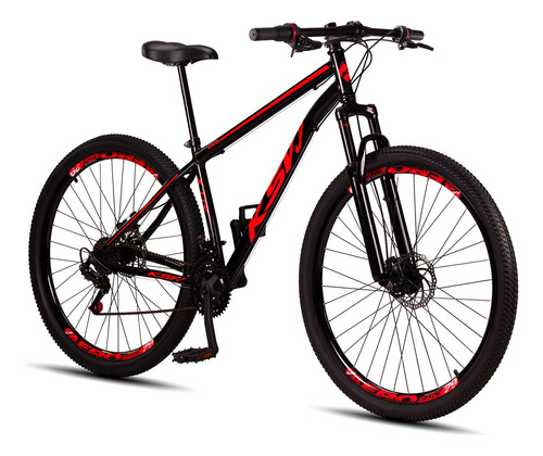 Bicicleta Aro 29 Aço Carbono Ksvj Freios Disco Suspensão 21v