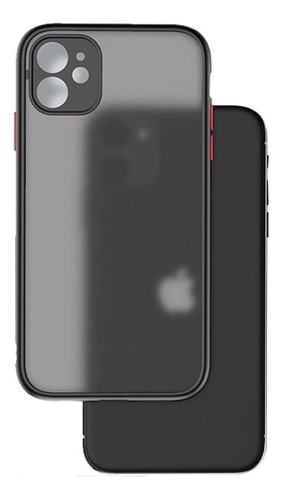 Capa Capinha Translúcida Para iPhone 11 Ao 14 Pro Max Preta