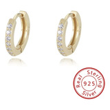 Pendientes Plata Ley S925 Para Mujer Y Niña Chapa De Oro 18k