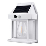 Farol Solar De Pared + Sensor Movimiento Luz Exterior Color 