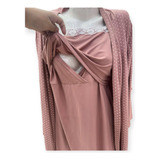 Pijama  Maternal Bata+camisa De Mujer Flores Cod 02