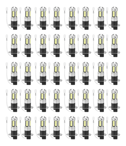 Juego De 40 Bombillas Led H3 Superbrillantes Para Conducción