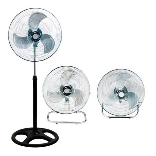 Ventilador Pie Turbo Pared 3en1 Paleta Metálica Kanji 1.70m