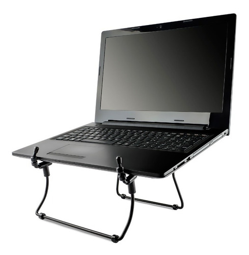 Suporte Para Notebook Ergonômico Frente Elevada Metal Preto