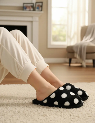 Pantuflas Dama Corazones Acojinadas Originales Pijama