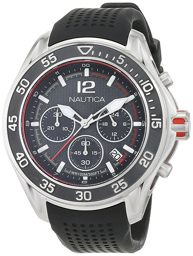 Nautica Hombres Nmx 1600 Cronógrafo 100m Acero Inoxidable