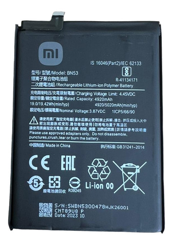 B--a--t--e--r--i--a Para Xiaomi Note 9 Pro Note 10 Pro Bn53
