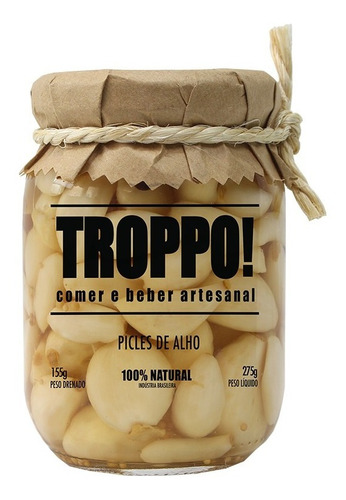 Picles De Alho Troppo! Artesanal 275g