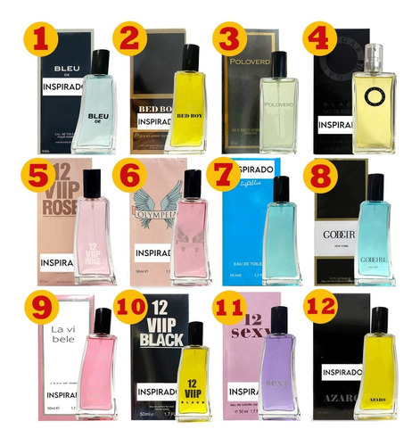 Kit 5 Perfume Atacado Revenda Importado 50ml